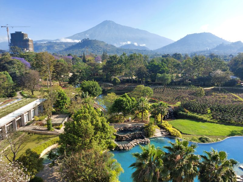 Farmland and mountains in northern Tanzania